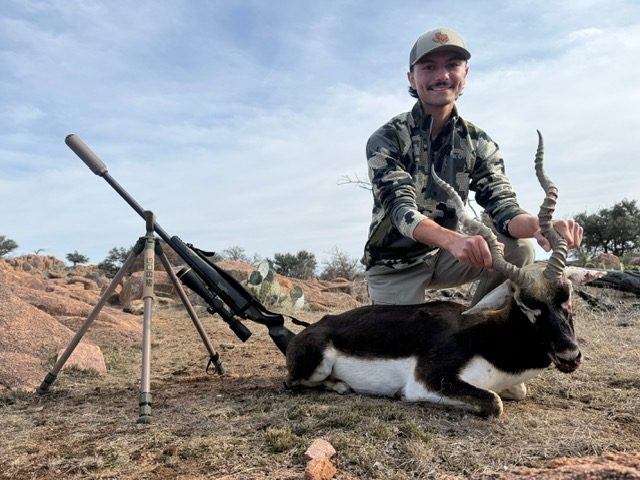 Hunter with a blackbuck