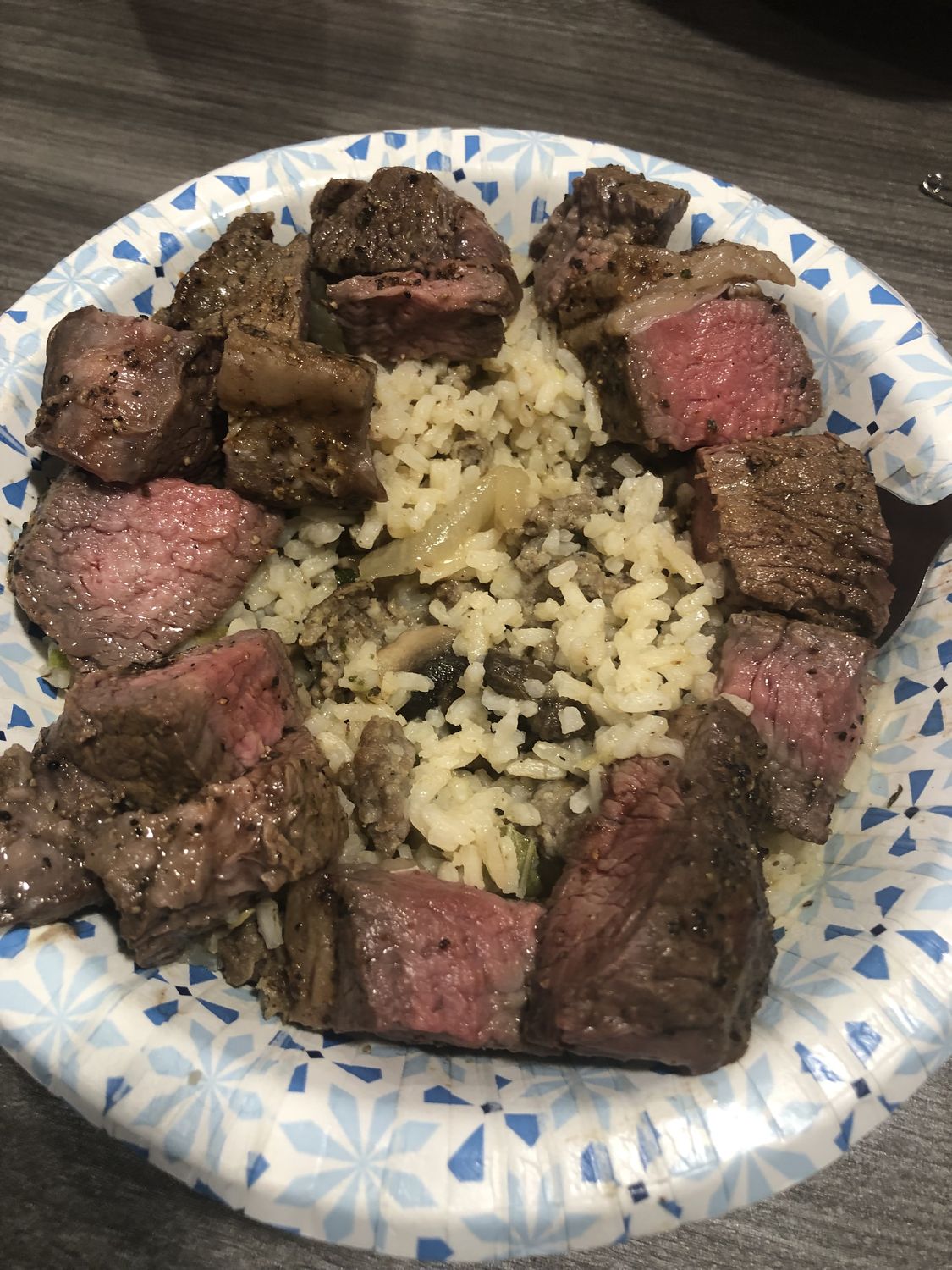 Camp dinner plated up