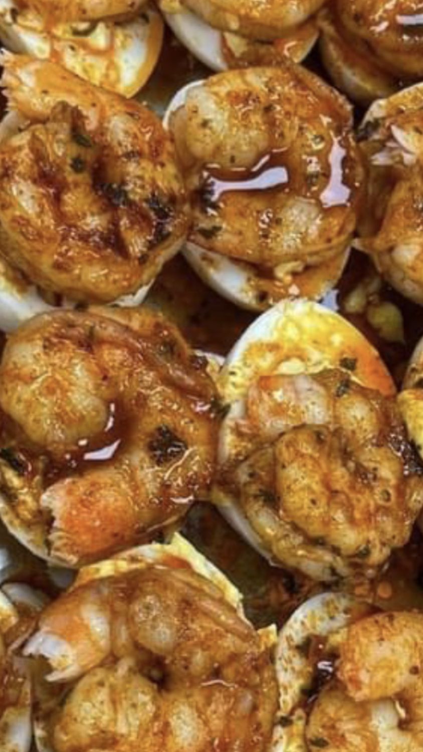 Seasoned shrimp off the grill