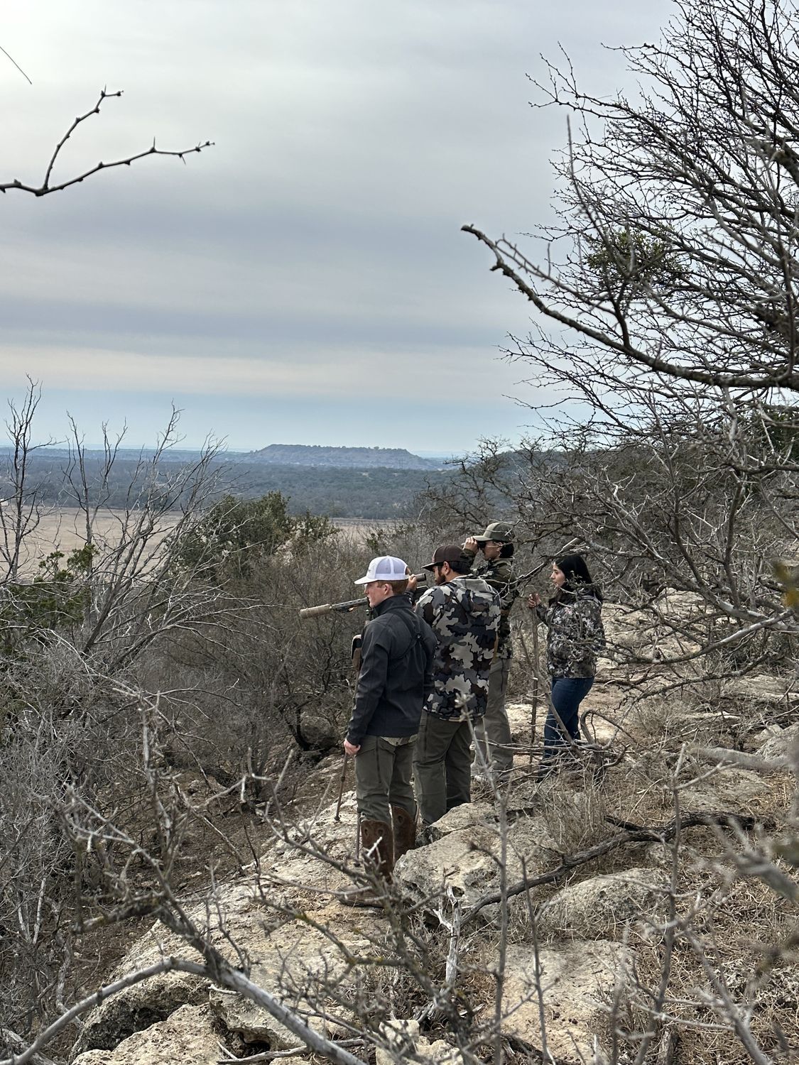 Glassing from a Hill Country ridge